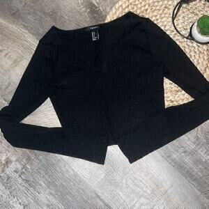 Forever 21 black vneck long sleeve size small